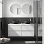 Mueble de baño Noja suspendido 4 cajones sobre encimera doble seno white gloss de Salgar